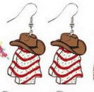 Wholesale Acrylic Christmas Cartoon Christmas Tree Earrings JDC-ES-Qiany008