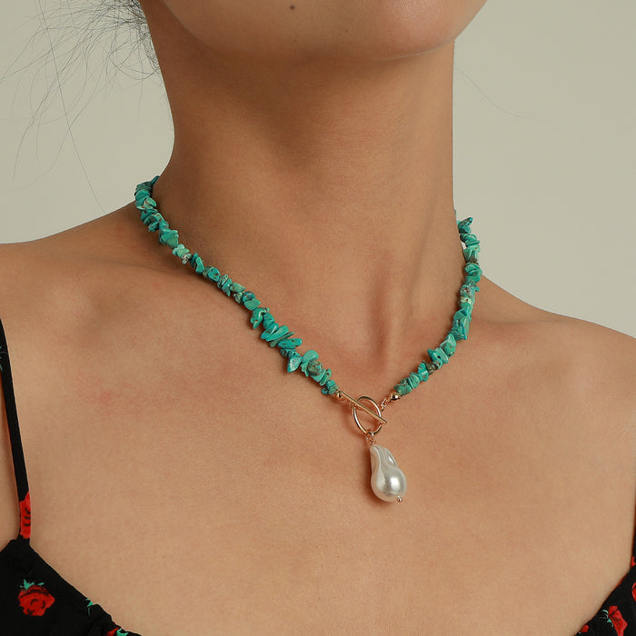 Wholesale Large Turquoise Pearl Necklace