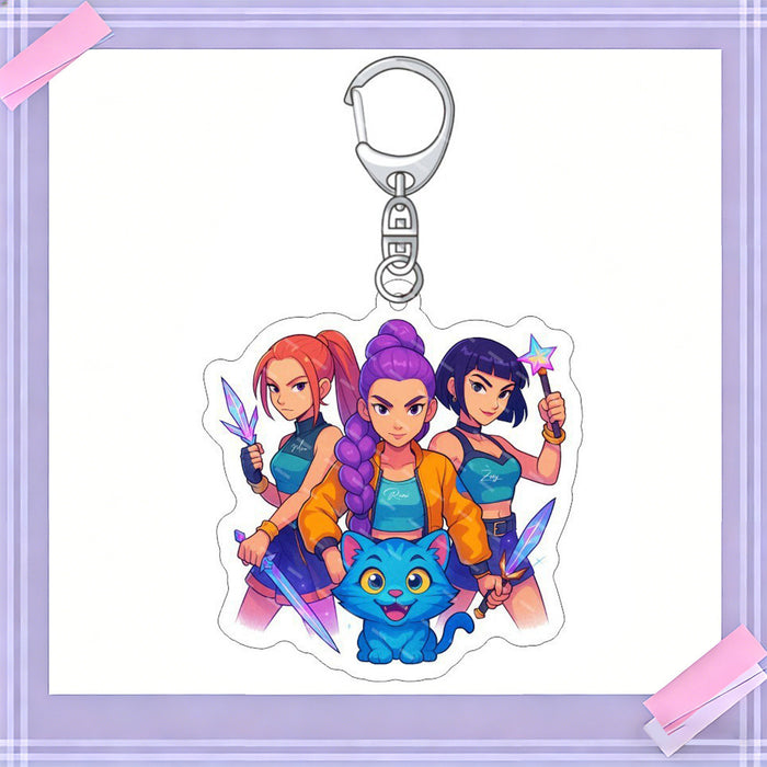 Wholesale 10pcs/set K-POP anime merchandise acrylic keychains and pendants