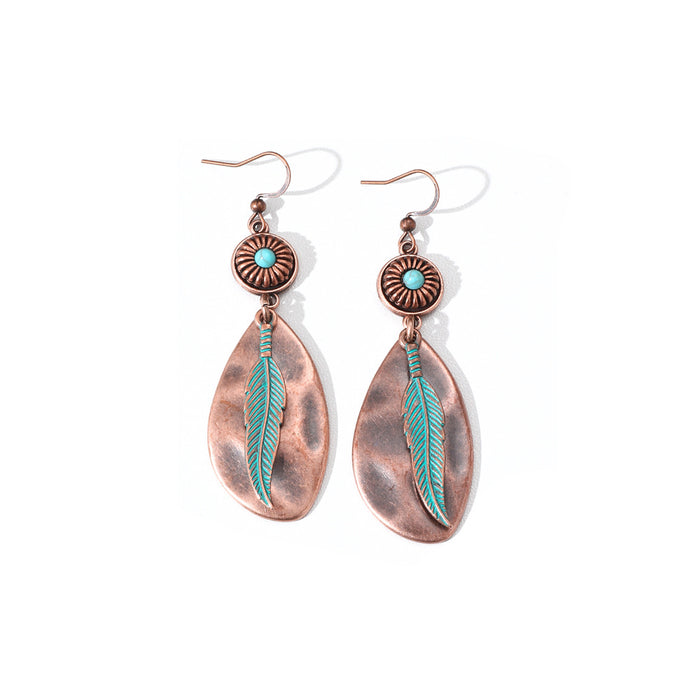 Wholesale Bohemian Vintage Geometric Zinc Alloy Earrings &  Necklace Set - Trendy Jewelry MOQ≥2