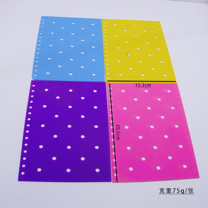 Wholesale   Color Silicone Book Cover A5 Notebook Coil Cover DIY Cute  Hole