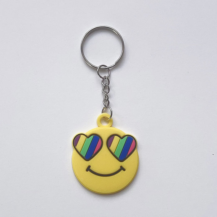 Wholesale Rainbow Plastic Keychain JDC-KC-TianTiao001