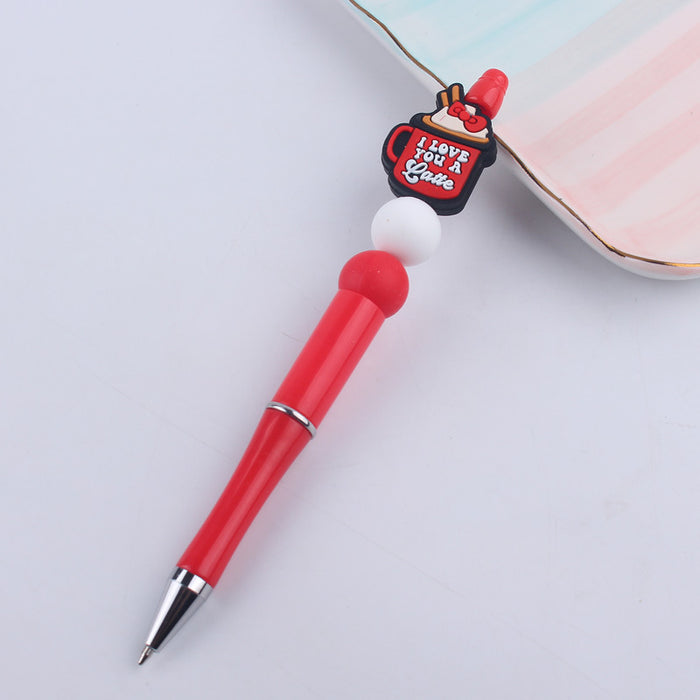 Wholesale Cartoon Silicone Beaded Pen JDC-PN-GuangTian002