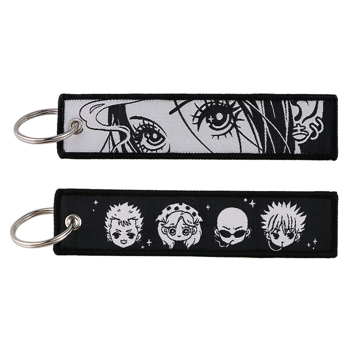 Wholesale Stylish Anime Woven Label Keychain Lanyard For Campus ID Card Casual Fashion Accessory Gift