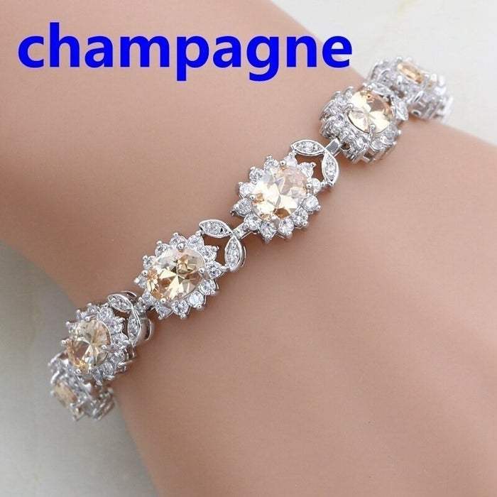 Wholesale Simple zircon-set bracelets in various colors
