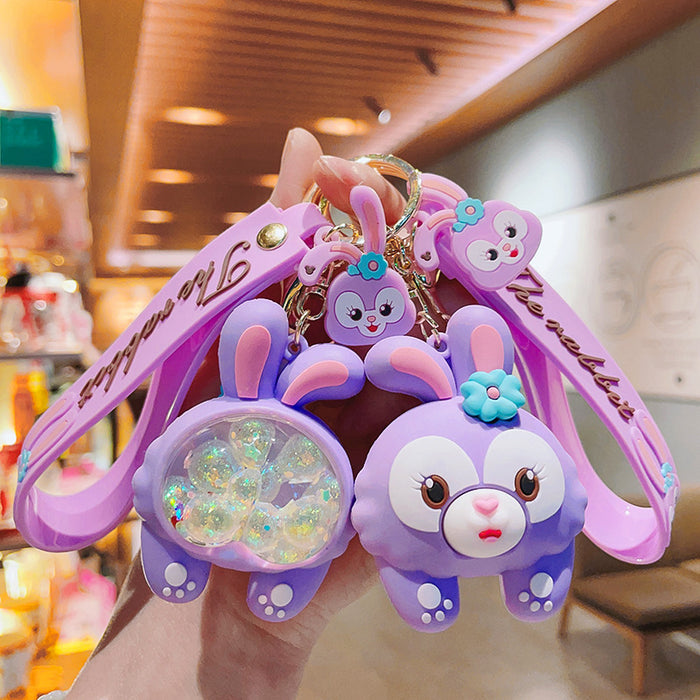 Wholesale creative oil key chain exquisite quicksand key chain women's bag pendant JDC-KC-ShuoT001