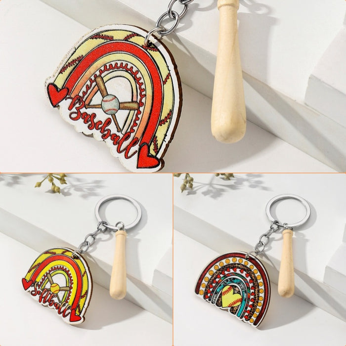 Wholesale Ball Sports Wooden Keychain JDC-KC-RongRui044