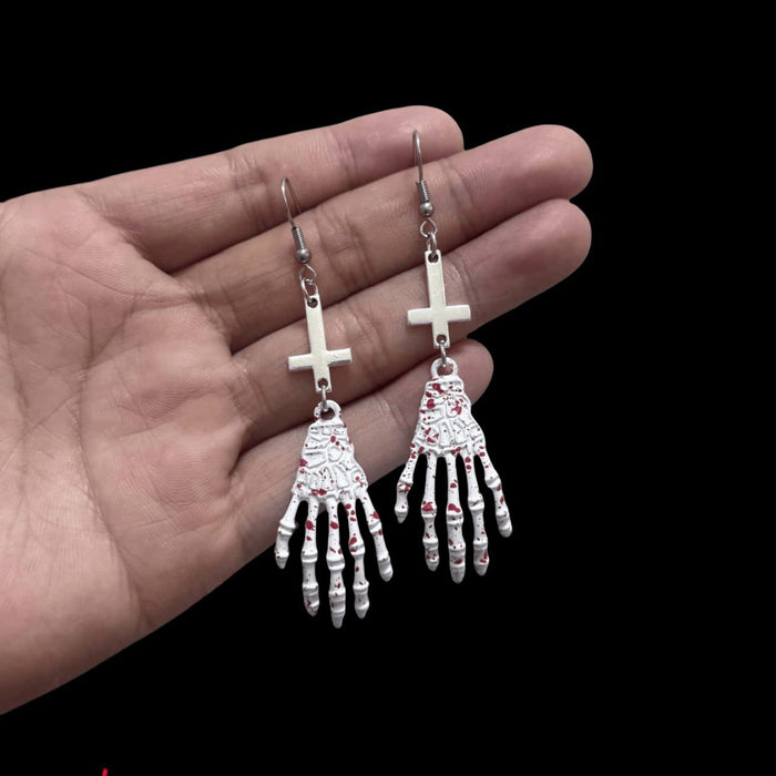 Wholesale Original Earrings Skeleton Hand Party Earrings