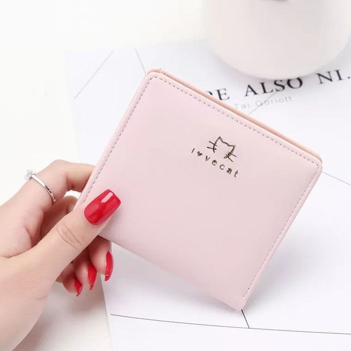 Wholesale Cute Pink Kitten Wallet - Sweet Animal Print Fashion Accessory Gift MOQ≥3