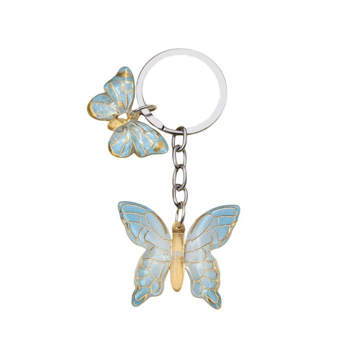 Wholesale Resin Butterfly Keychain JDC-KC-RongRui064