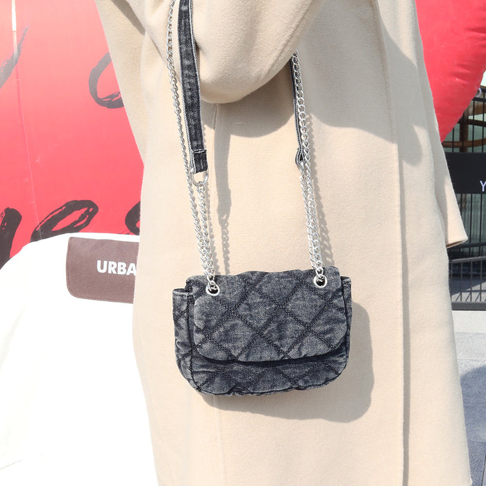 Wholesale Denim Diamond Chain Crossbody Shoulder Bag JDC-SD-JuLiP004