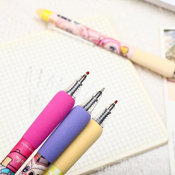Wholesale 4pcs/ box  Cute soft sponge erasable pen  thermal erasable gel pen crystal blue erasable push pen