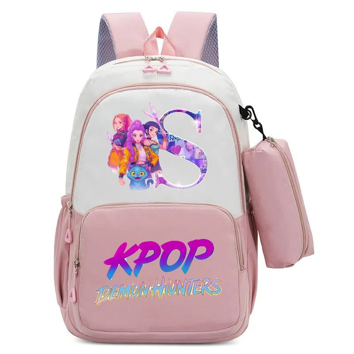 Wholesale Alphabet Cartoon Print Two-Piece Backpack Set for Primary and Middle School Students
