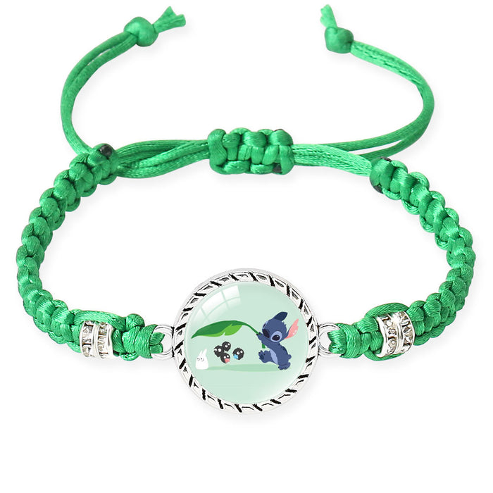 Wholesale Cute cartoon character multi-color woven adjustable bracelet