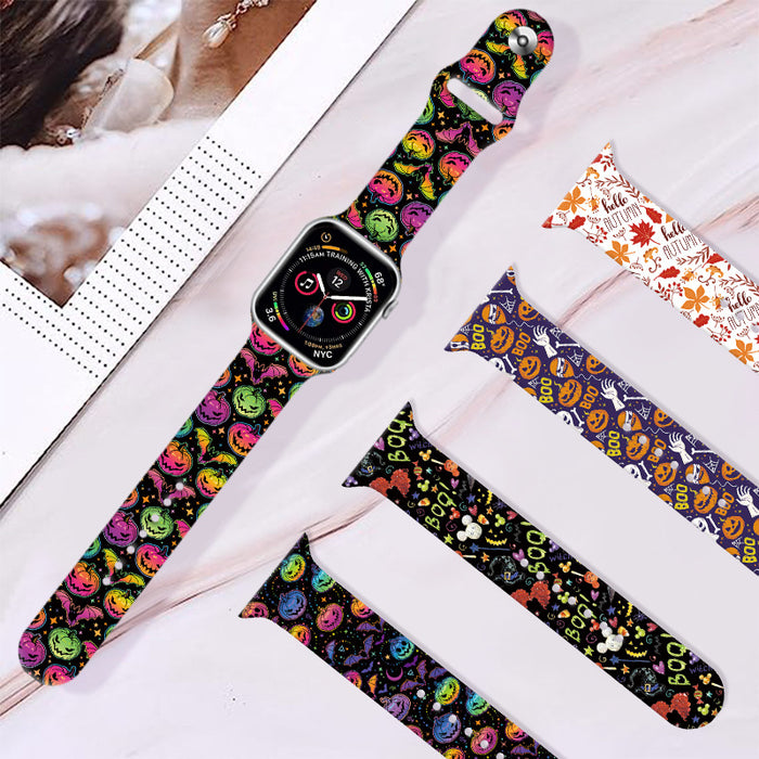 Wholesale Printed Silicone Watch Strap Wristband JDC-WD-NuoQi034