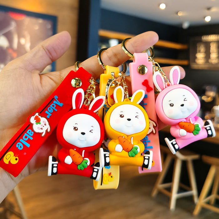 Wholesale Rubber Cartoon Doll Three-dimensional Keychain JDC-KC-Tingm118