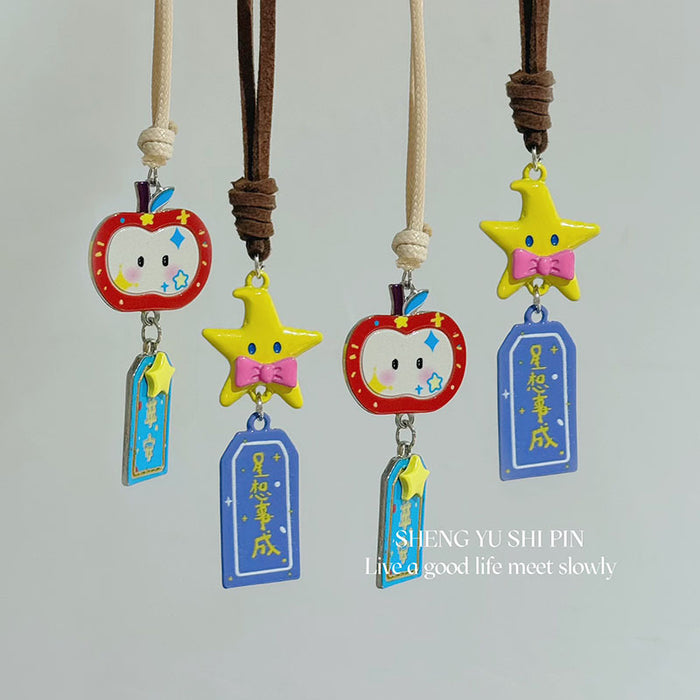 Wholesale Apple Star Personalized Keych30in Bag Pendant Accessory