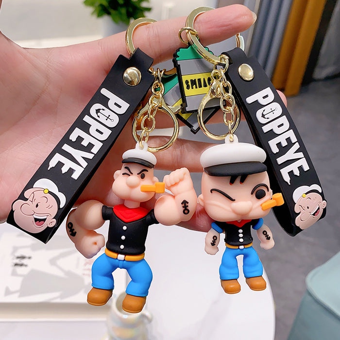 Wholesale Cartoon Anime Keychain Three-dimensional Soft Plastic Doll Pendant JDC-KC-NLu036