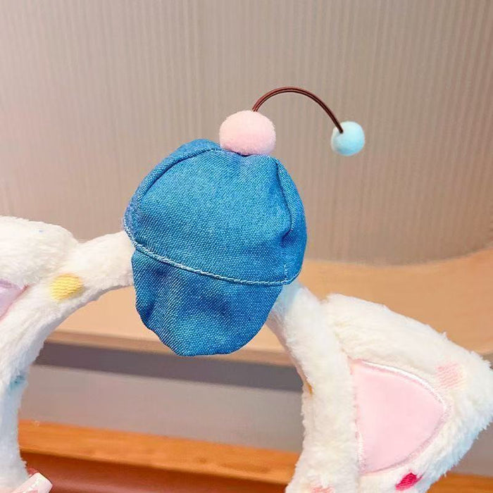 Wholesale Cute Plush Cat Ear Headband Face-Washing Hairband  for Women