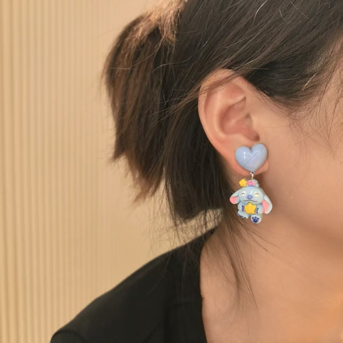 Wholesale Handmade fashionable funny cute silver needle earrings