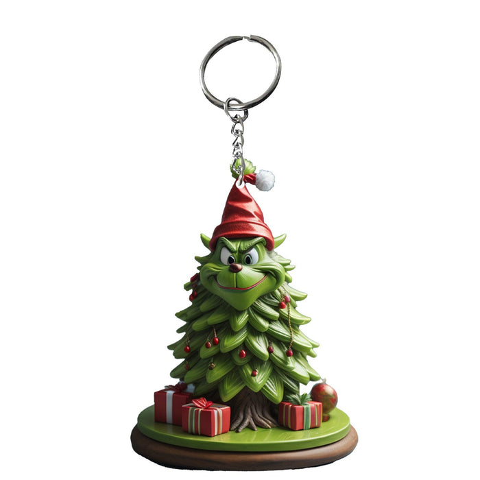 Wholesale Christmas Grinch Creative Acrylic Keychain JDC-KC-SYJ001