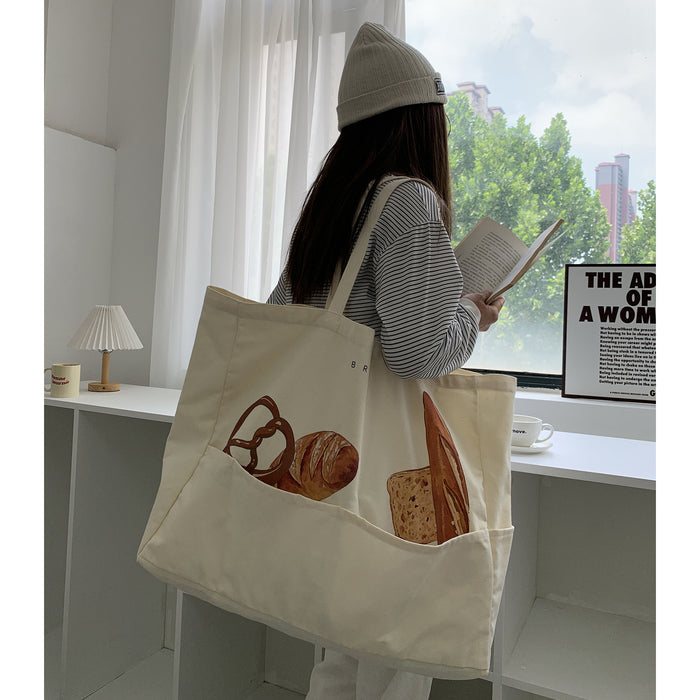 Wholesale Canvas Bag Single Shoulder, Niche Tote Bag, Cross-Border Supply