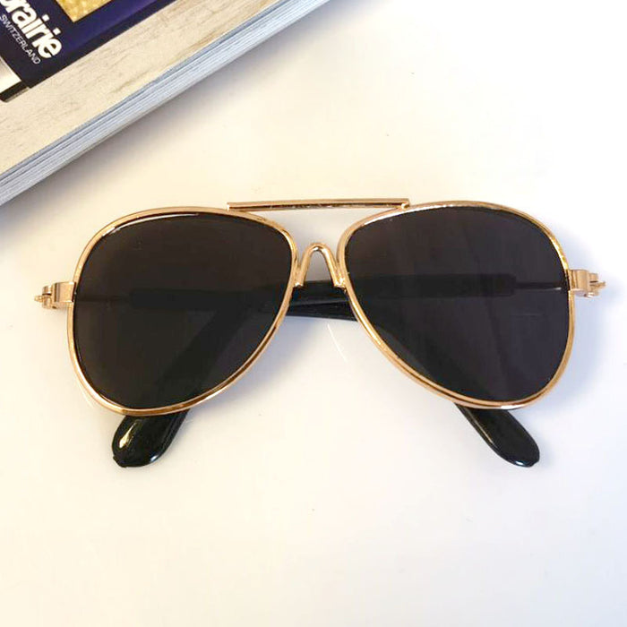 Wholesale Fashionable and trendy dog sunglasses, mini personalized pet glasses, small teddy dog plush toy cat sunglasses