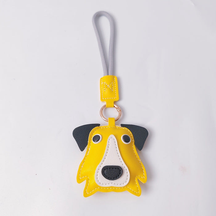 Wholesale PU Dog Keychain Pendant Cute Border Collie Husky Schnauzer Street Style Fashion Accessory