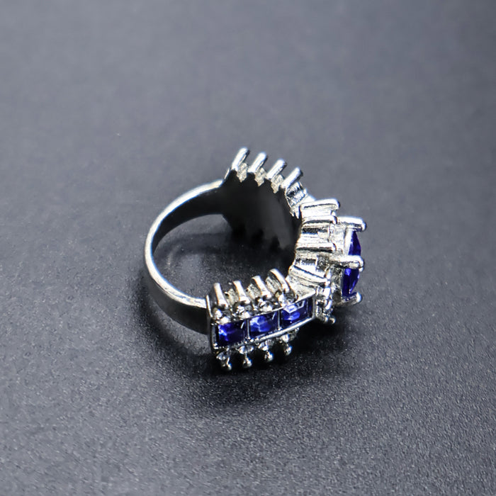 Wholesale Alloy inlaid zircon ring, niche accessory, personalized ring