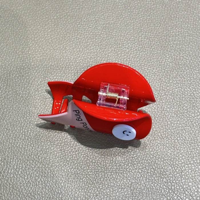 Wholesale Sports style table tennis racket shark clip grab clip cartoon ponytail clip girl hairpin