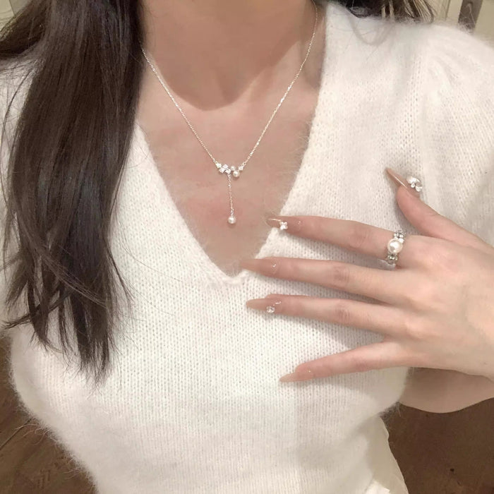 Wholesale Titanium Steel Pearl Necklace