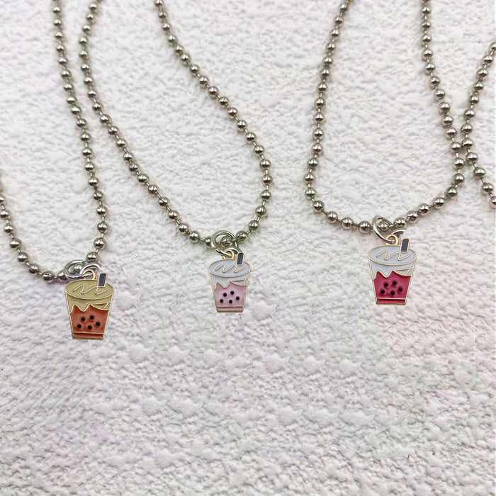 Wholesale Cartoon New Small Round Bead Necklace Accessories Simple and Fashionable