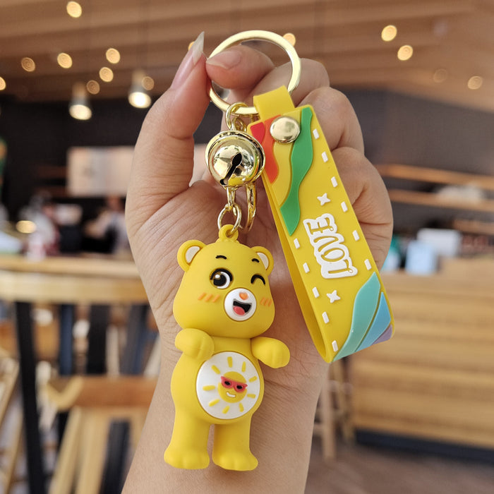 Wholesale Cartoon Teddy Bear Silicone Keychain (F) JDC-KC-ZhuoRan003