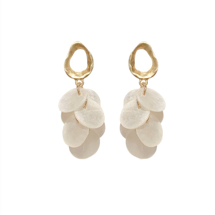 Wholesale Round Shell Tassel Earrings