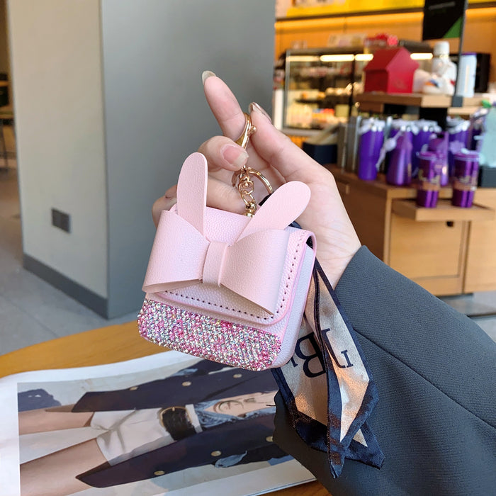 Wholesale PU Earphone Bag Keychain JDC-KC-JiYou010