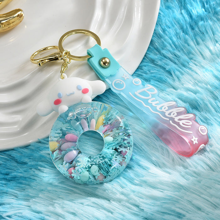 Wholesale Cartoon Quicksand Swim Ring Keychain