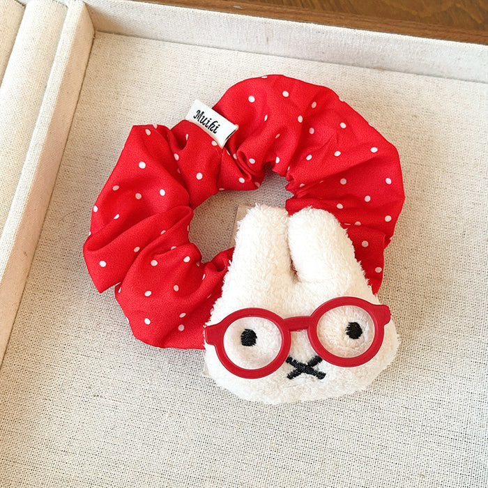 Wholesale Cute Glasses cat scrunchie
