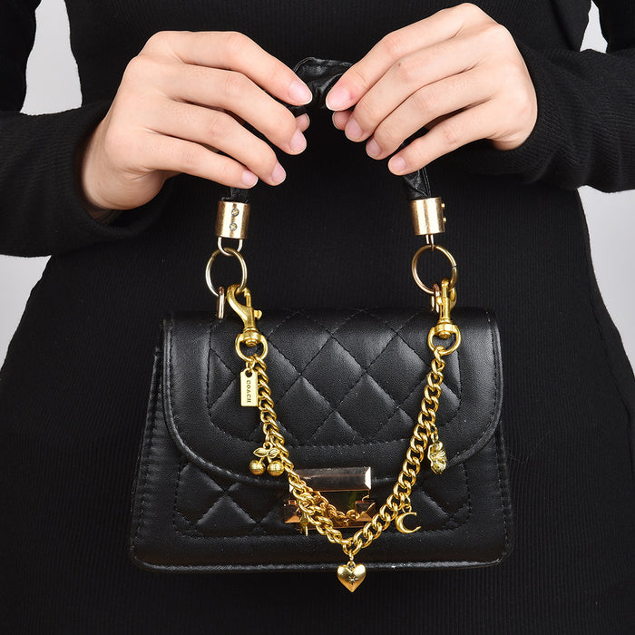 Wholesale Cherry Fruit Pattern Bag Chain Charm Gilt Gold Metal Fashion Decorative Accessory For Bags