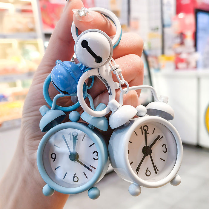 Wholesale Creative Function Mini Alarm Clock Keychain Exquisite Car Pendant