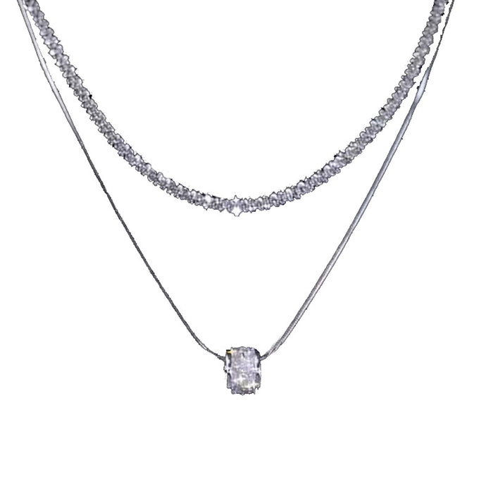 Wholesale Titanium steel necklace, sweater chain, high-end light luxury temperament jewelry accessories