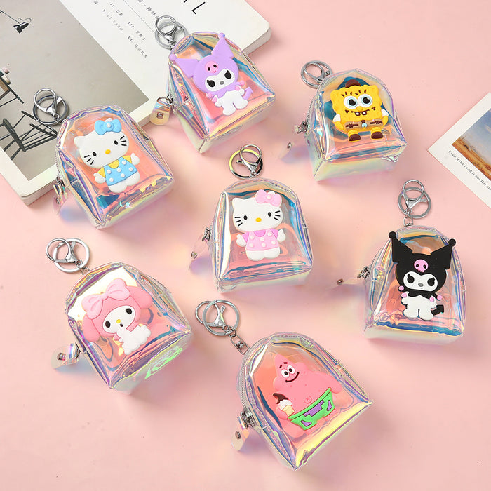 Wholesale PU Cartoon Laser Coin Purse Keychain JDC-KC-YiK012