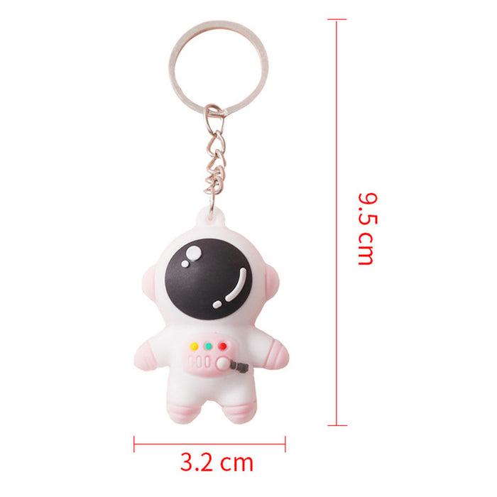 Wholesale Cartoon keychain silicone astronaut Keychain Car pendant doll keychain pendant