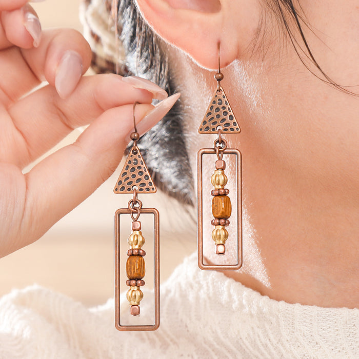 Wholesale Bohemian Retro Tassel Earrings Ethnic Style Zinc Alloy Gift MOQ≥2