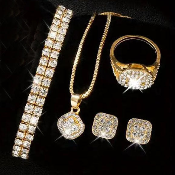 Wholesale 3pcs/ set Full-Diamond Jewelry Set