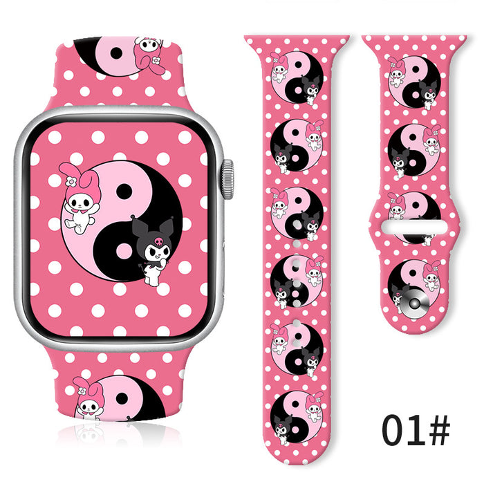 Wholesale Printed Silicone Watch Strap Wrist Strap JDC-WD-NuoQi057