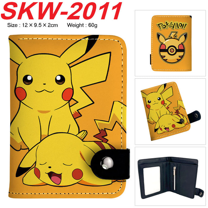 Wholesale Trendy Print PU Snap Button Coin Purse Multilayer Wallet For Everyday Street Fashion