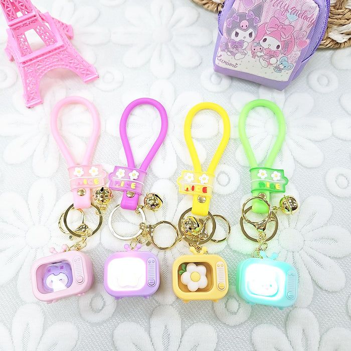 Wholesale Luminous Small TV Cartoon PVC Keychain JDC-KC-LuoYan011