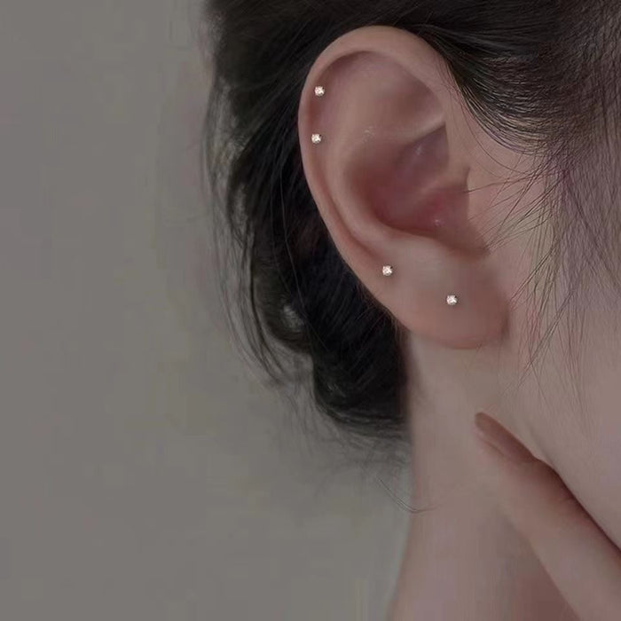 Wholesale Mini Ear Bone Stud Earrings Trendy Ear Hole Stick High-end Feel Earrings Jewelry