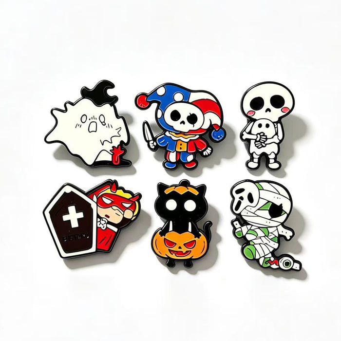 Wholesale Enamel Brooch Ghost Pumpkin Skeleton Clown Pin Chic Jewelry Accessory