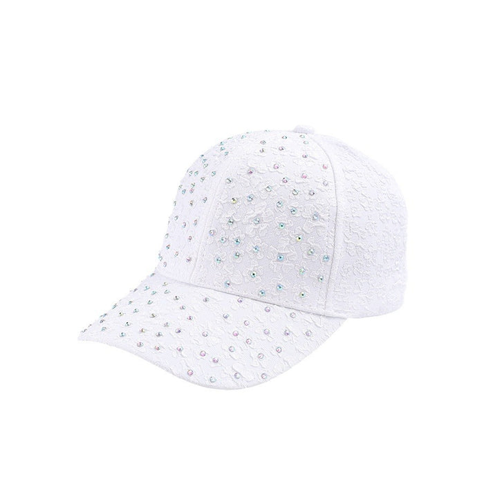 Wholesale Bubble print color diamond baseball cap, fashionable and versatile duckbill cap, outdoor sun protection and sunshade cap